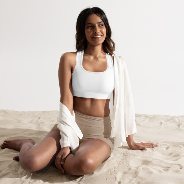 Padded Sports Bra - Gold Logo - Image 3