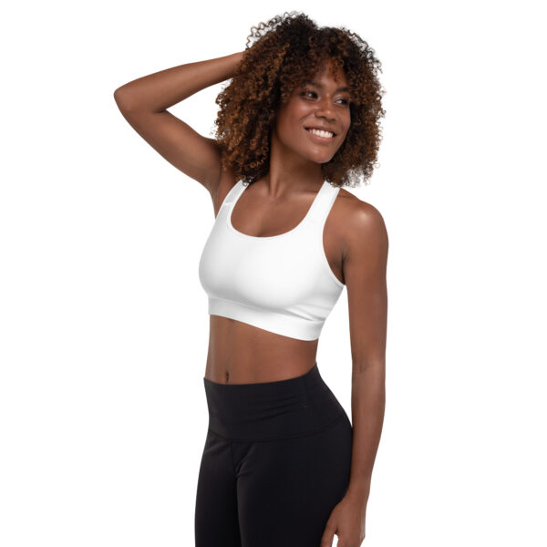 Padded Sports Bra - Gold Logo - Image 7