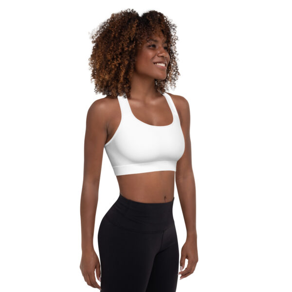 Padded Sports Bra - Gold Logo - Image 8