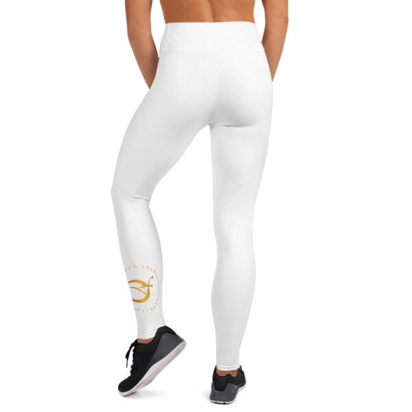 Yoga Leggings - Gold Logo - Image 3