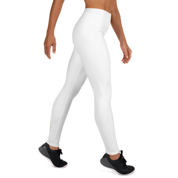 Yoga Leggings - Gold Logo - Image 4