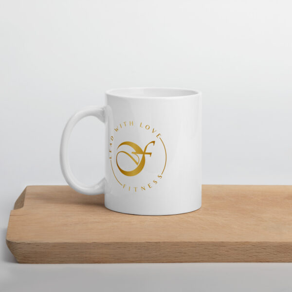 White glossy mug