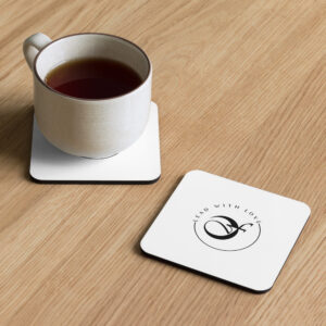 "Lead with Love" Cork-back coaster